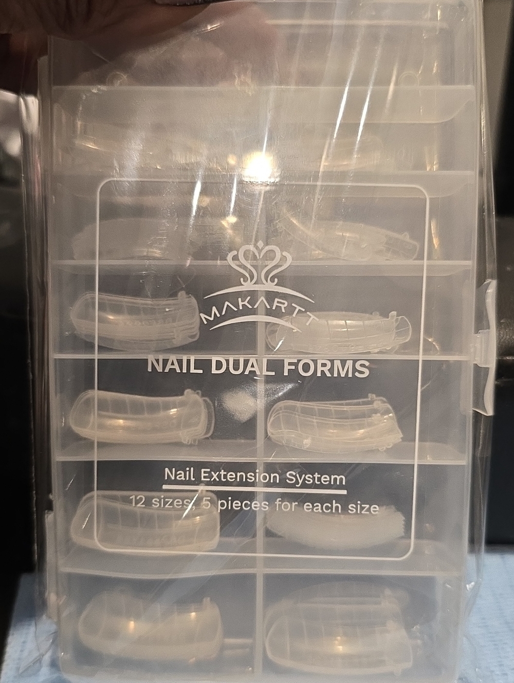 Clear Nail Dual Forms - 12 Sizes Nail Extension System